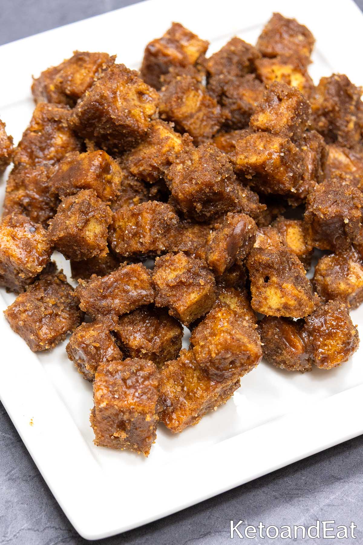 Keto Cinnamon Sugar Croutons Recipe