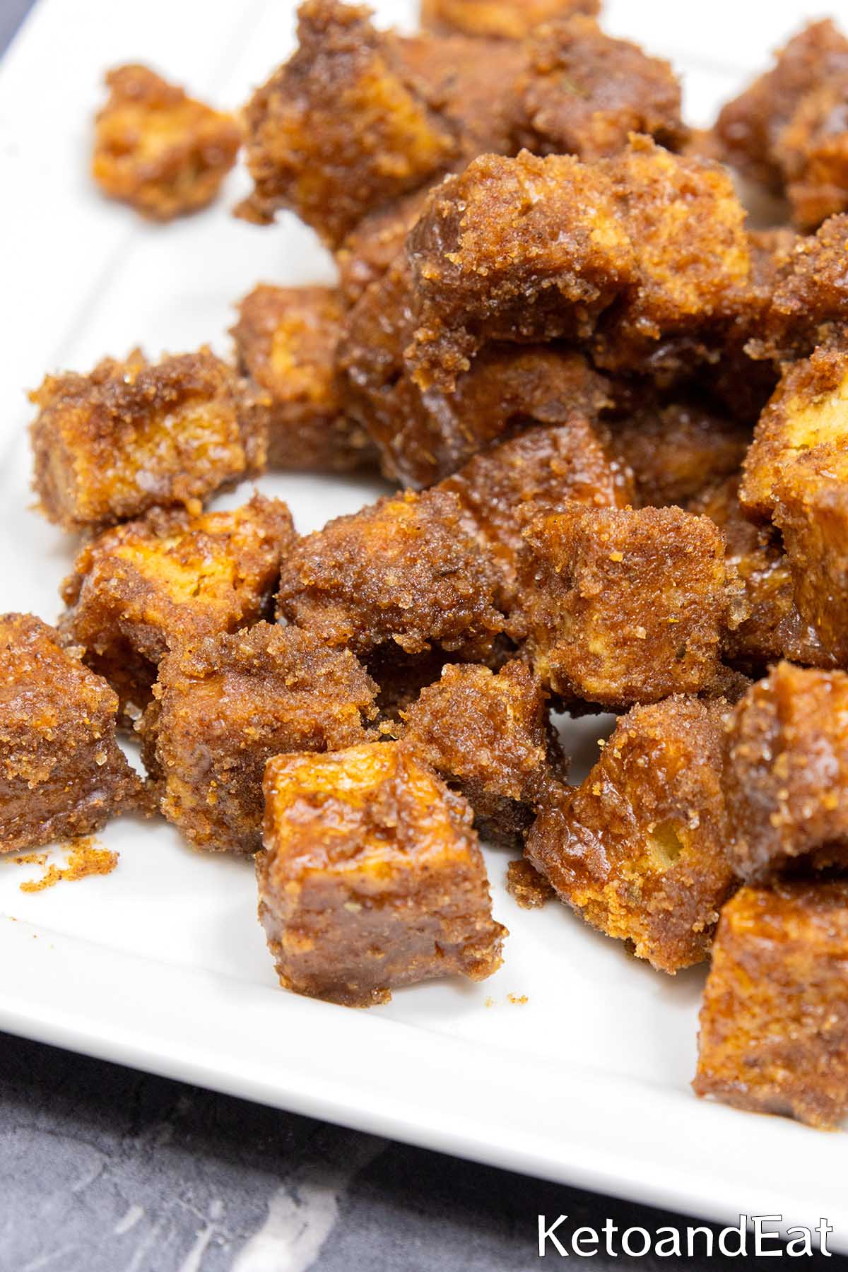 Keto Cinnamon Sugar Croutons