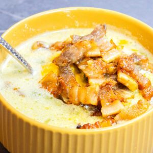 Keto Creamy Broccoli & Bacon Soup