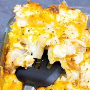 Keto Creamy Cauliflower & Bacon Casserole