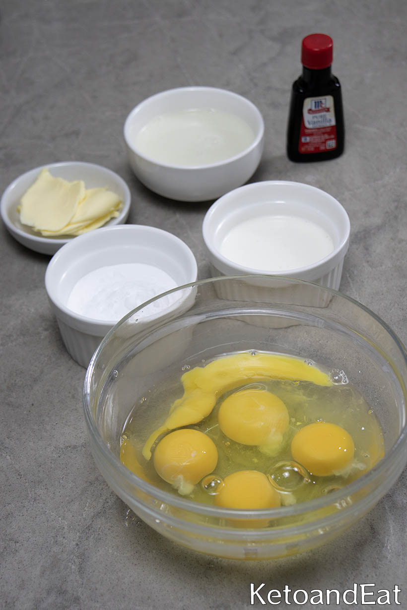 Keto Creme Brulee Bars  Ingredients