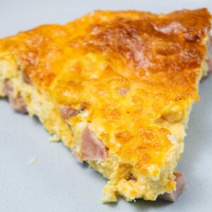 Keto Crustless Ham & Cheese Quiche