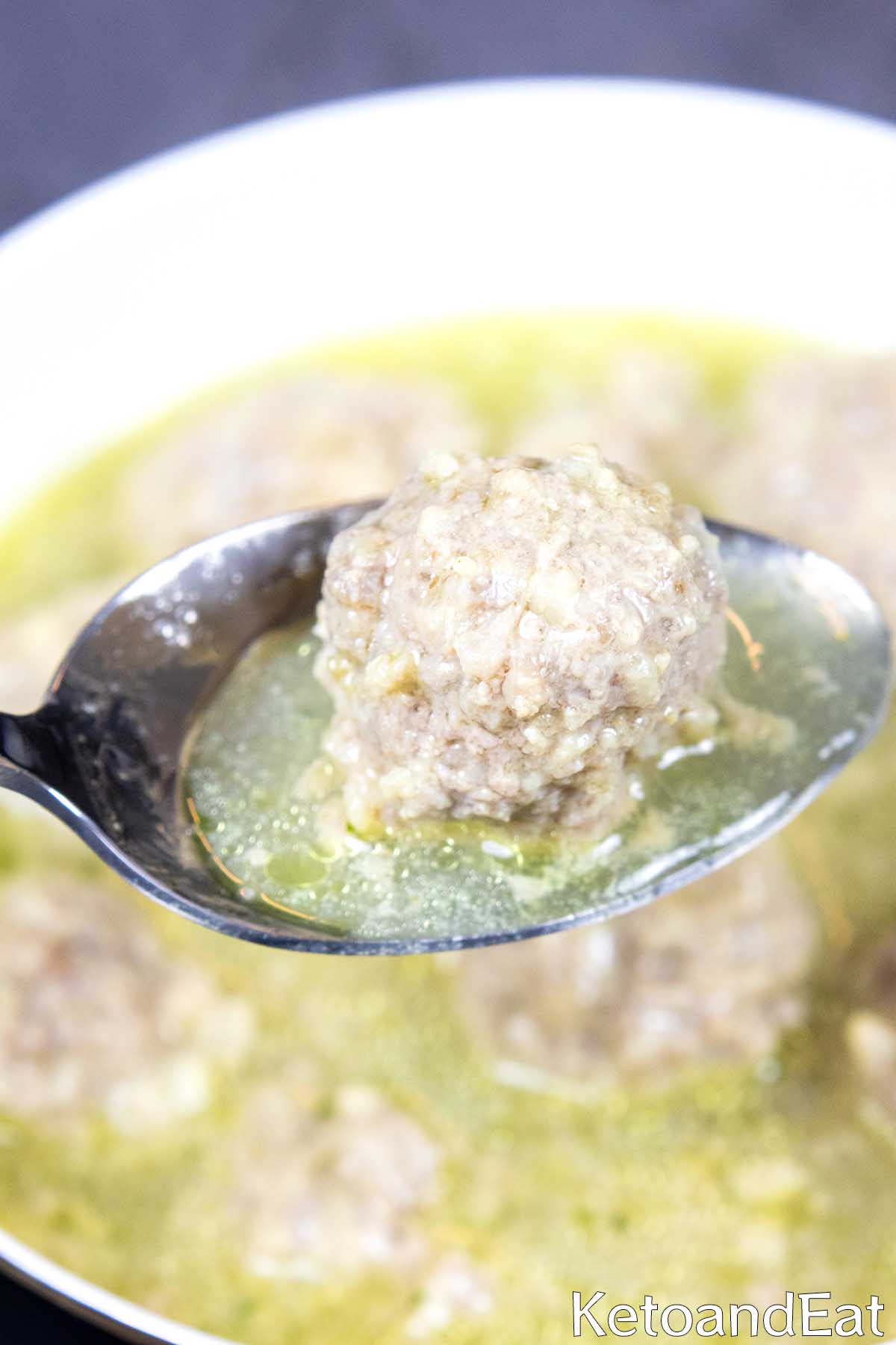 Keto Meatball Soup Reciep