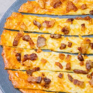 Keto Mozzarella Bacon Flatbread