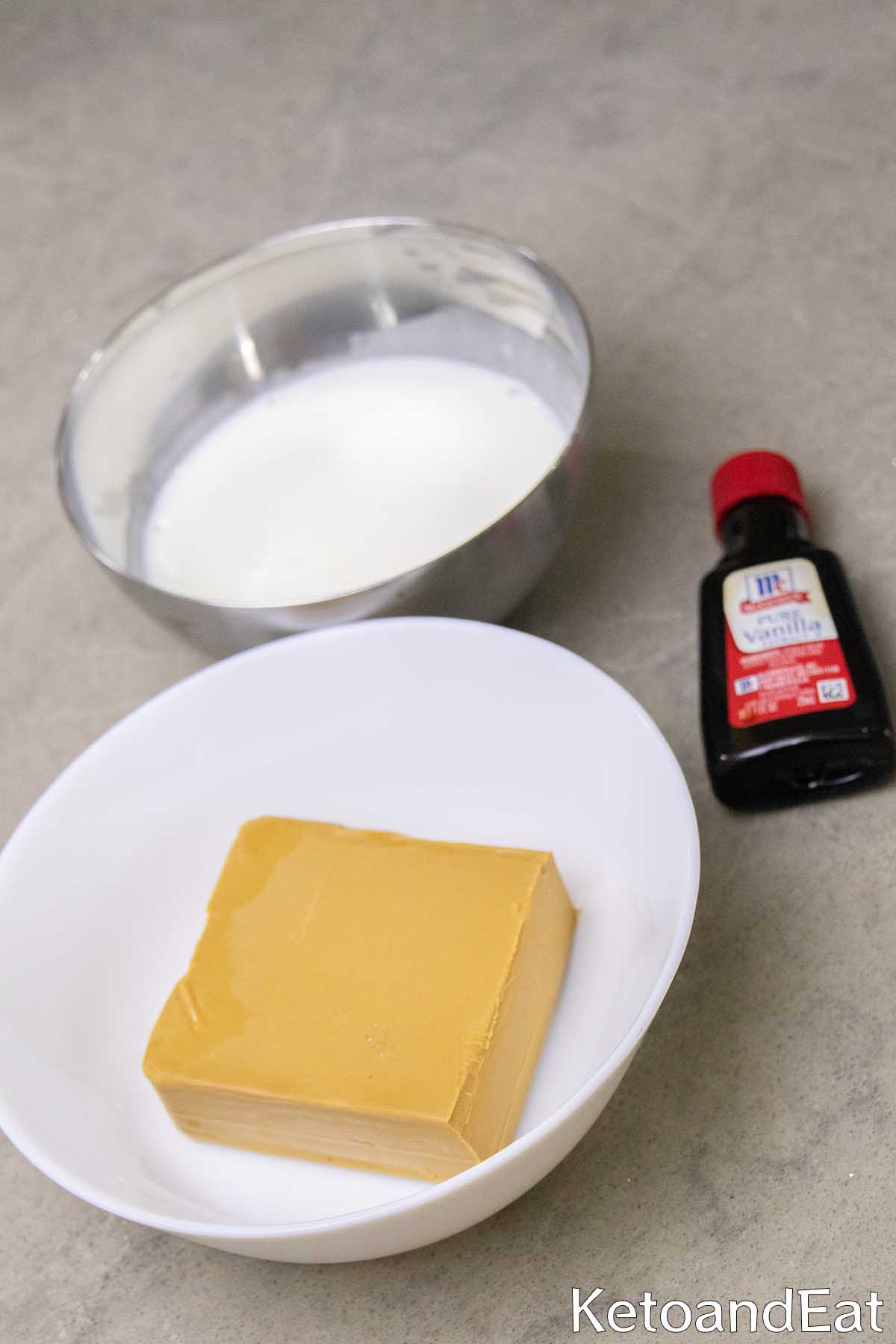 Keto Norwegian Caramel Sauce Ing