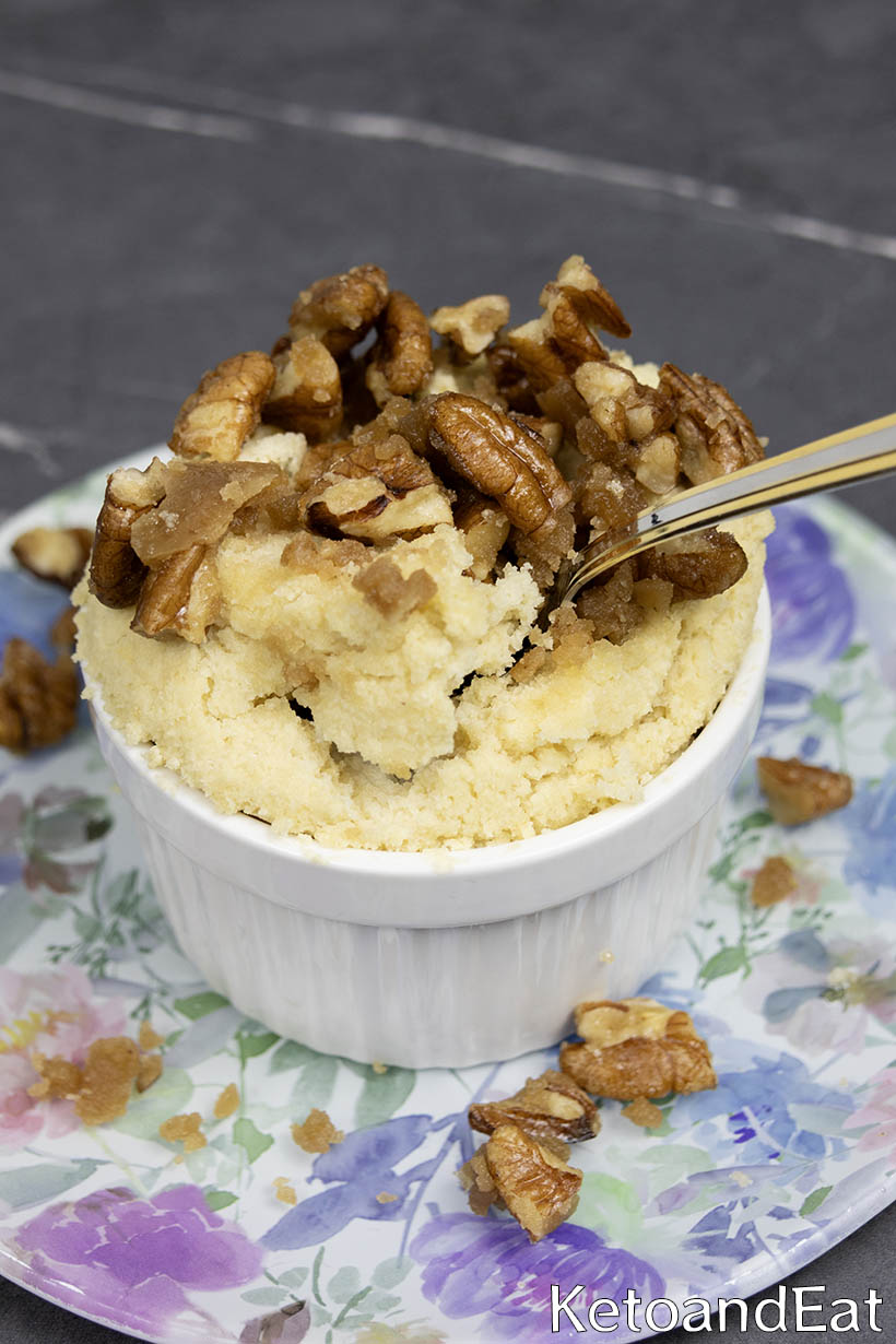 Keto Pecan Pie Mug Cake