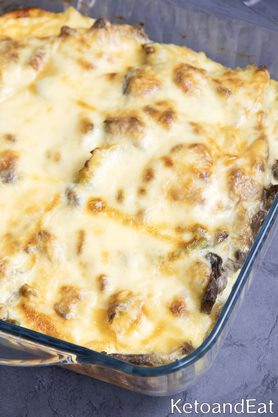Keto Philly Cheesesteak Casserole Recipe