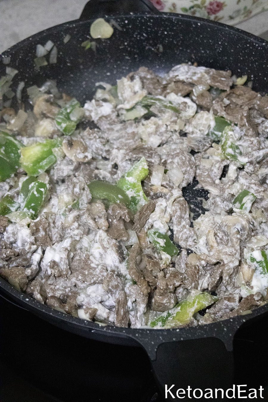 Keto Philly Cheesesteak Casserole Step 4