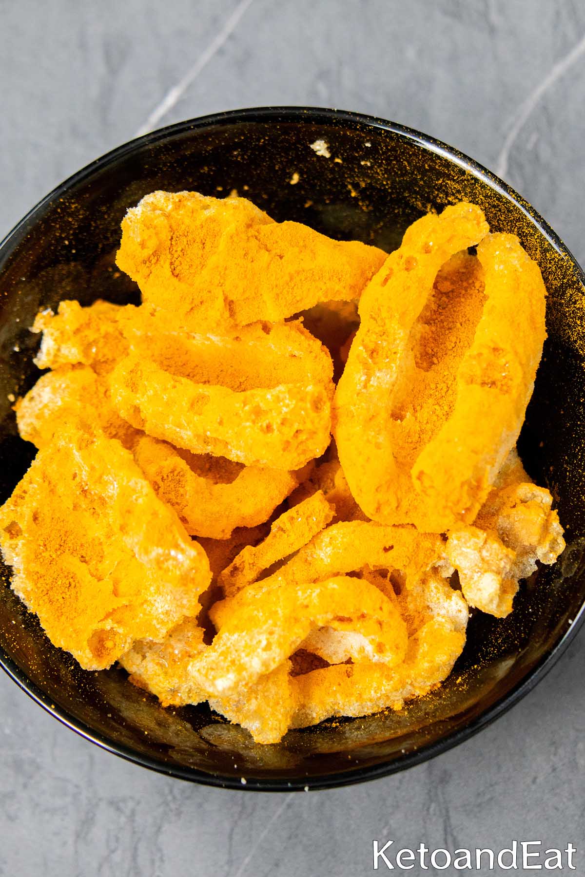 Keto Pork Rind Cheese Puffs