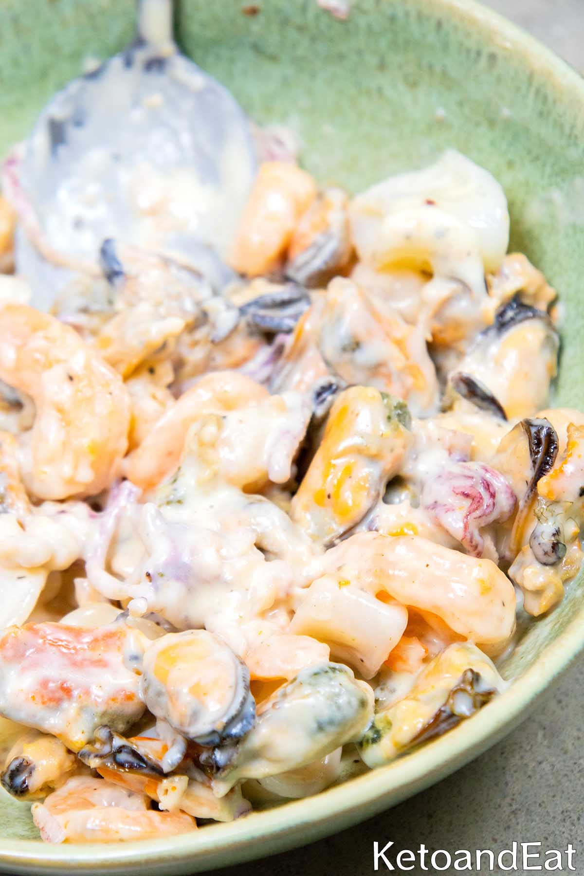 Keto Seafood Alfredo