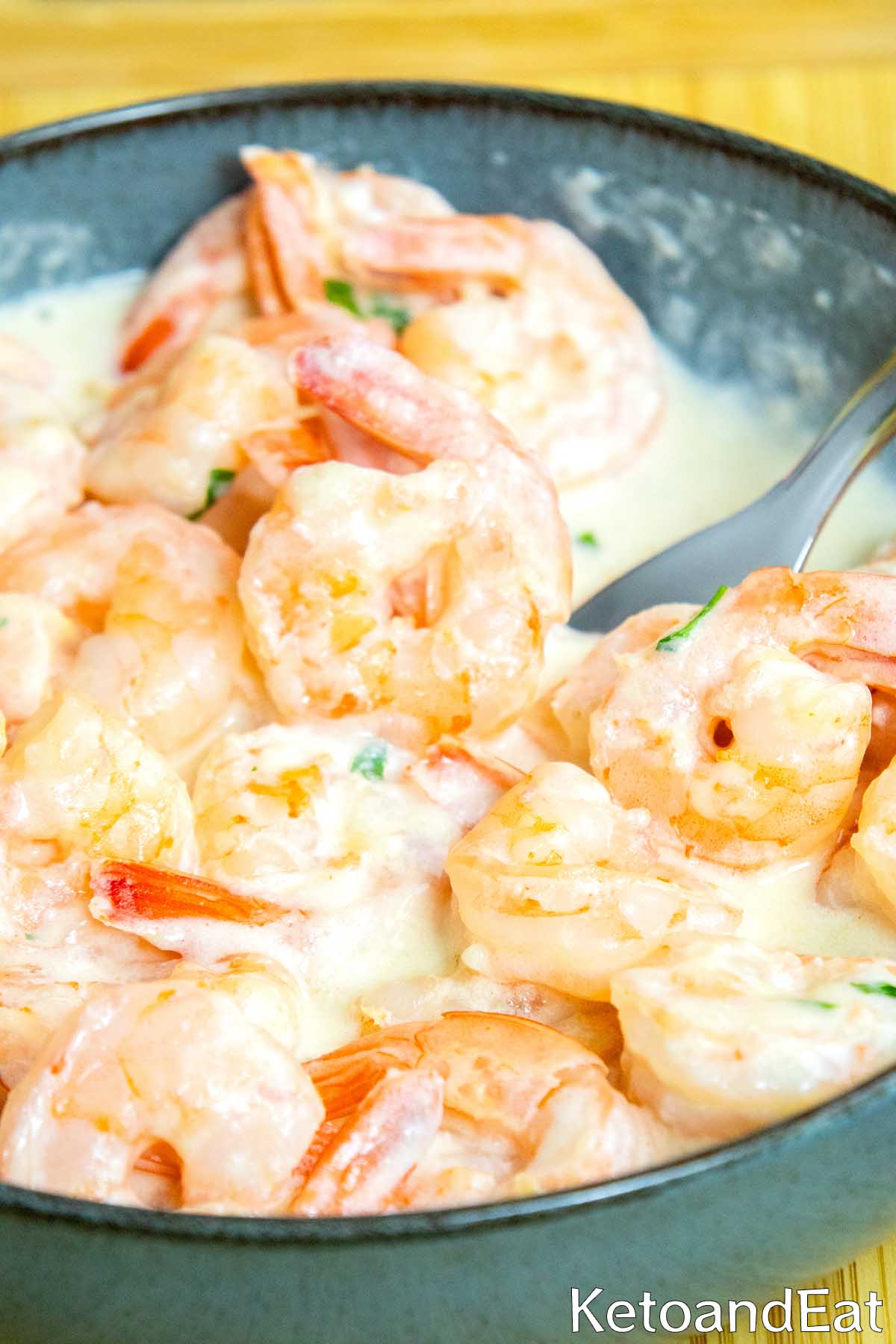 Keto Shrimp with Creamy Sauce