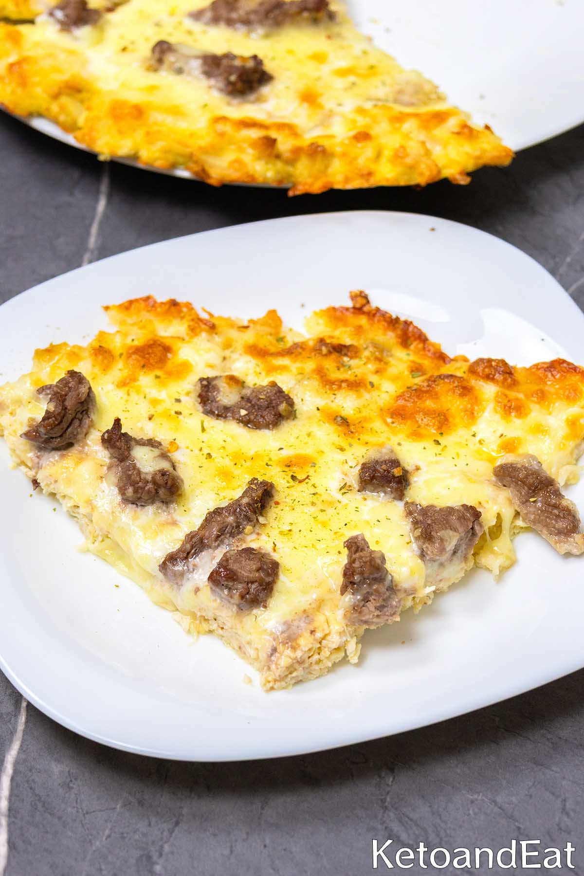 Keto Steak & Cheese Pizza