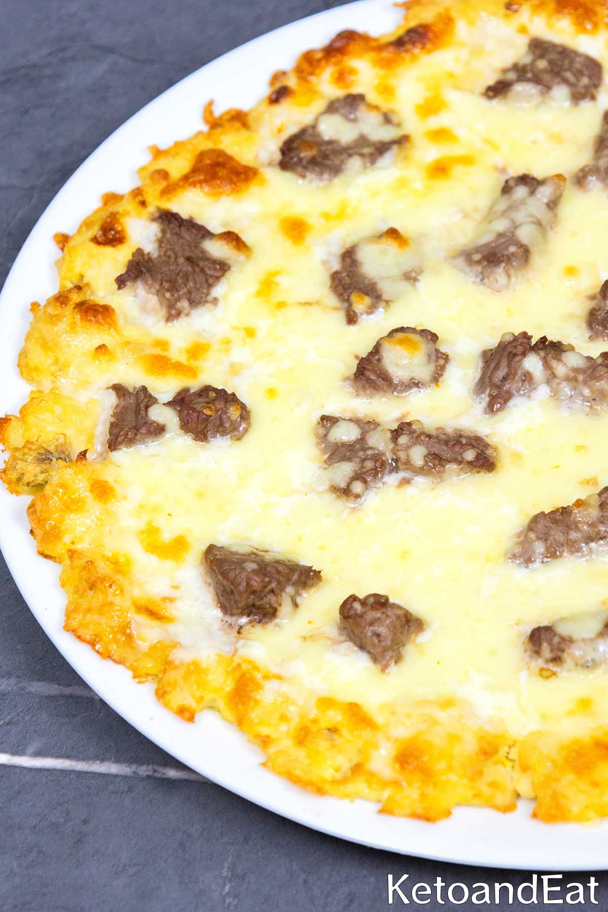 Keto Steak & Cheese Pizza