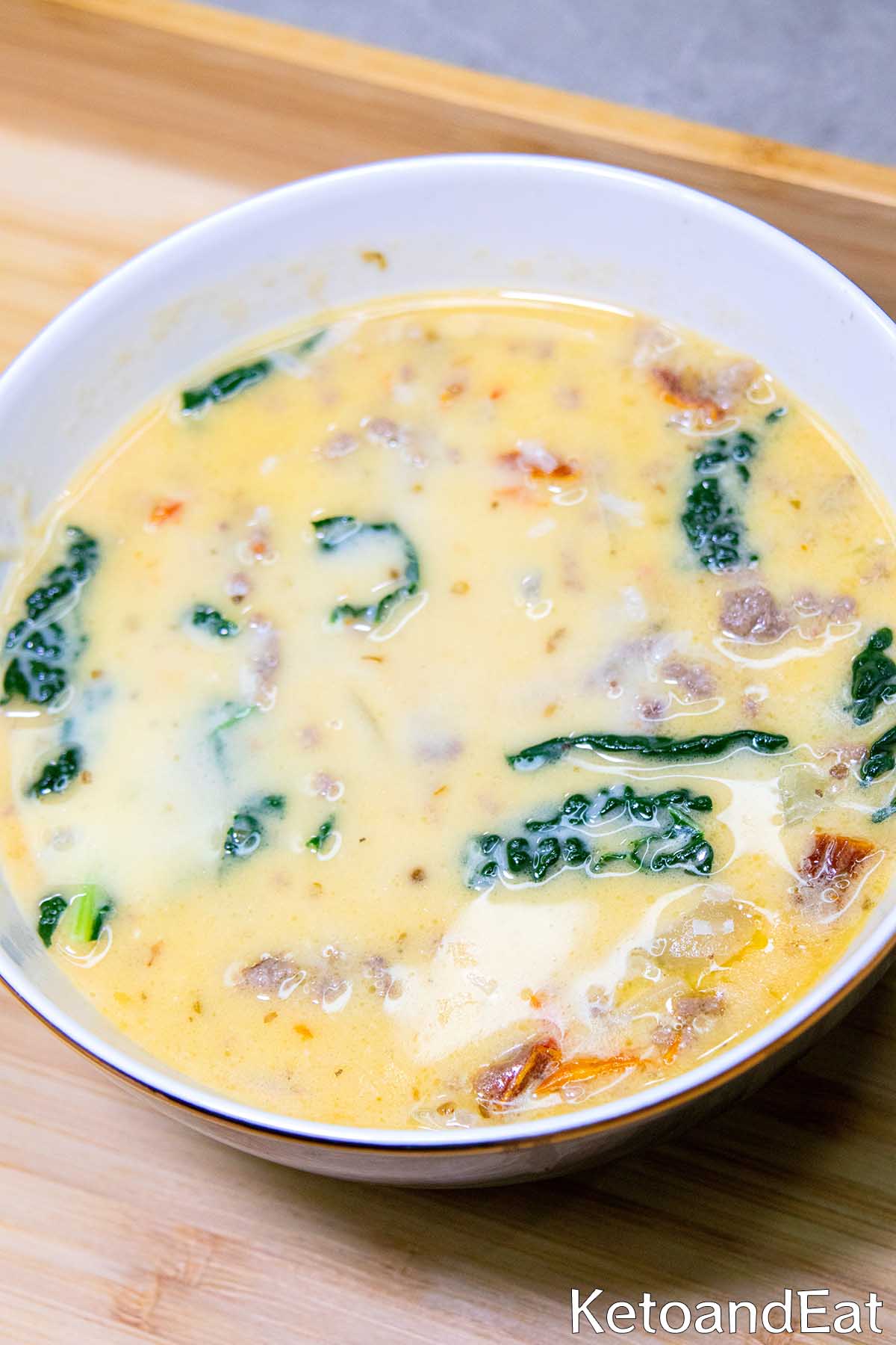 Keto Tuscan Soup Recipe 