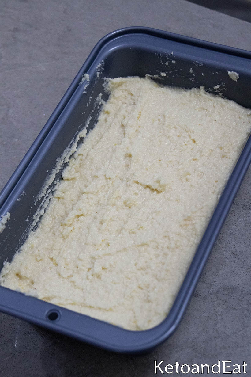 Keto Yogurt Cake Before Baking