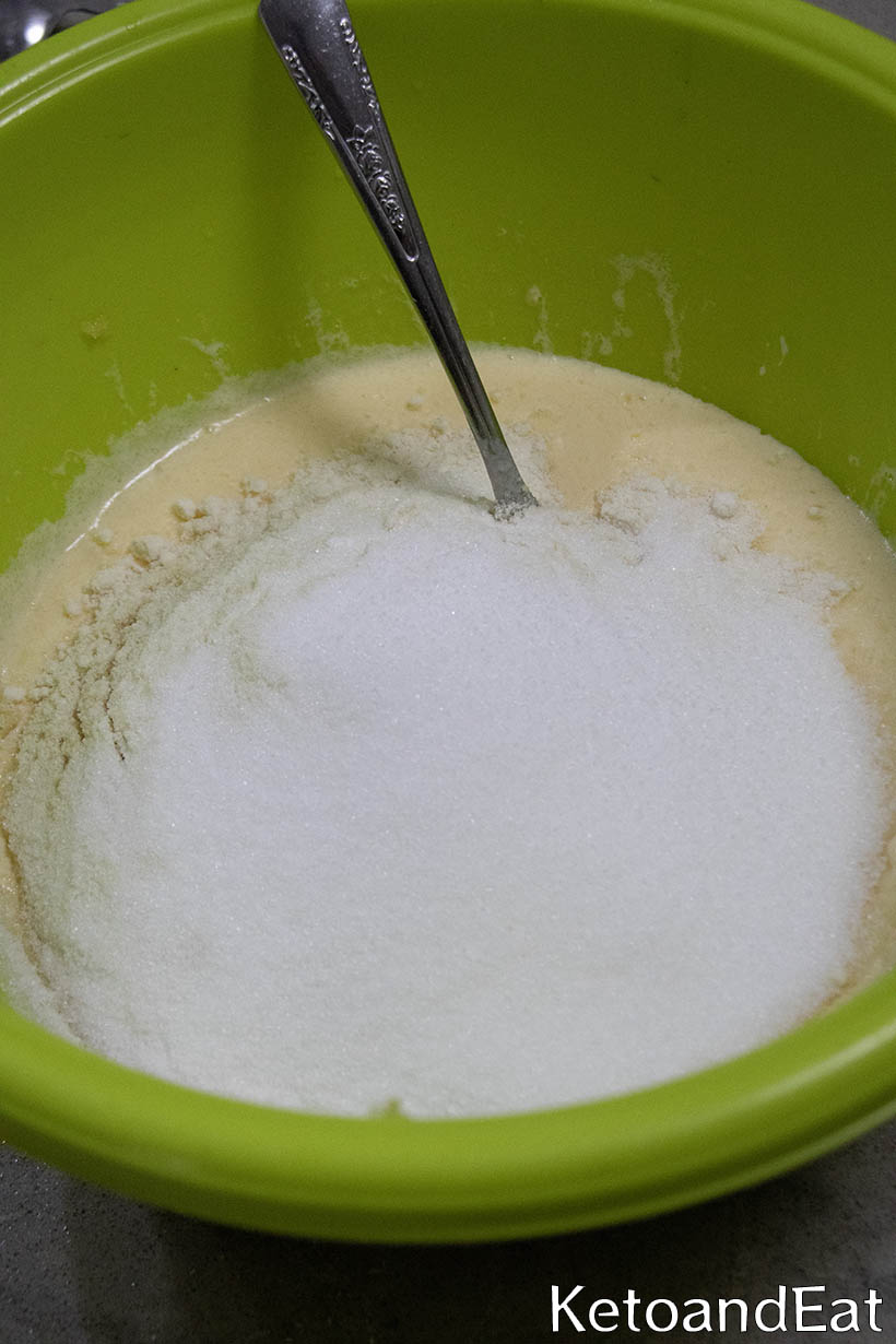 Keto Yogurt Cake Before Mixing
