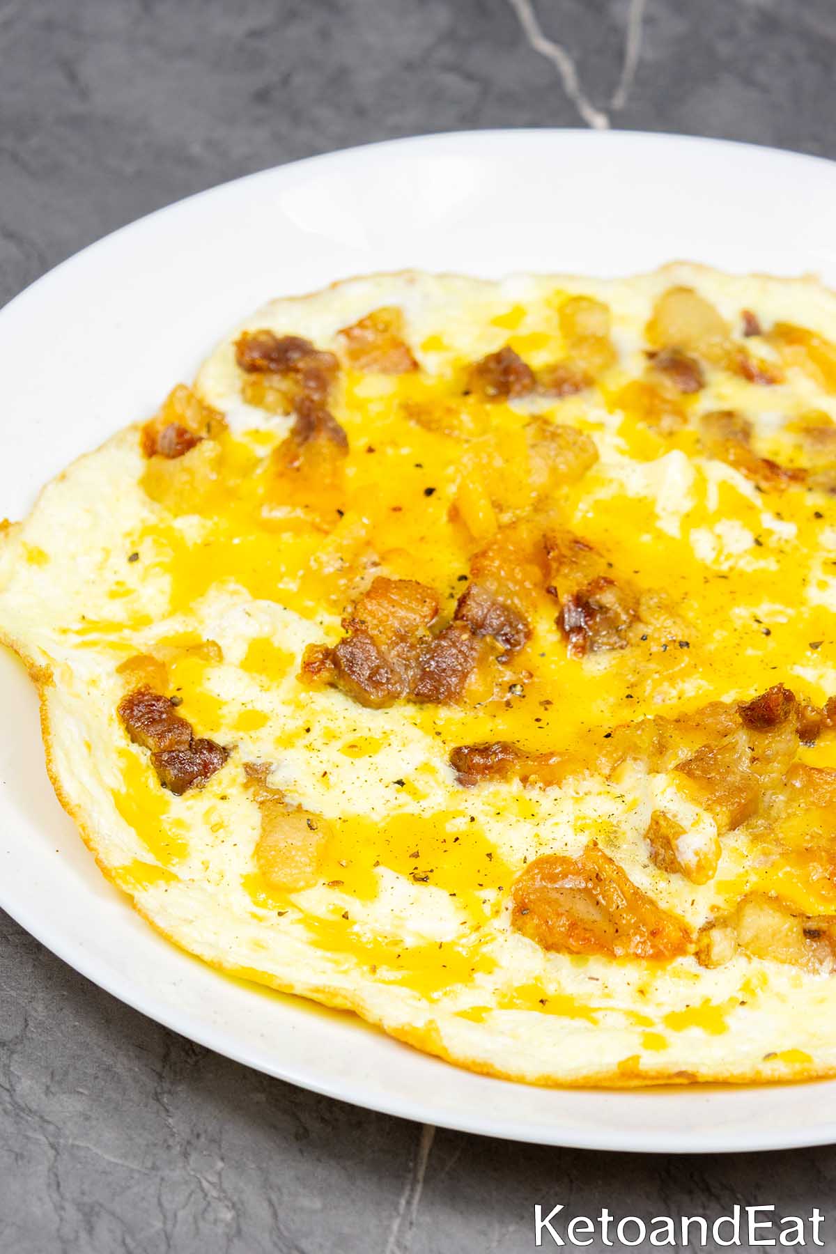 Low Carb Bacon Cheese Omelette