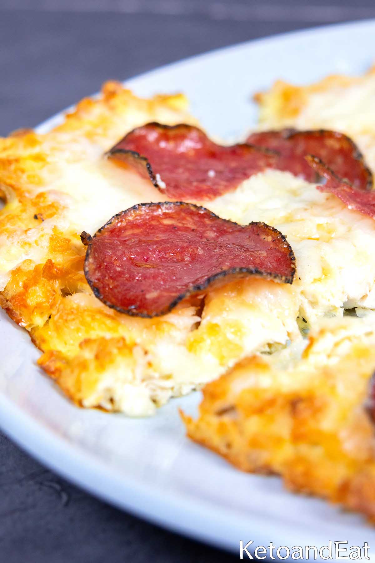 Low Carb Carnivore Pepperoni Pizza