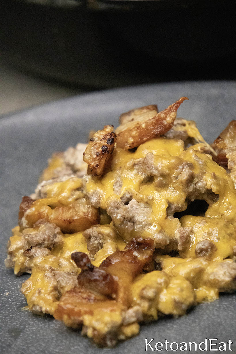 Low Carb Carnivore Skillet Cheeseburger Casserole 