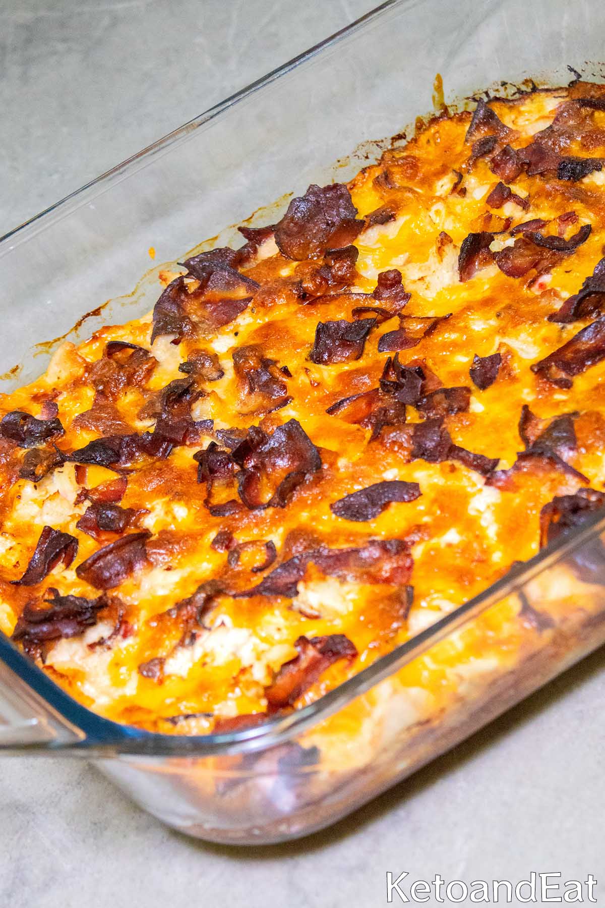 Low Carb Keto Chicken & Bacon Casserole