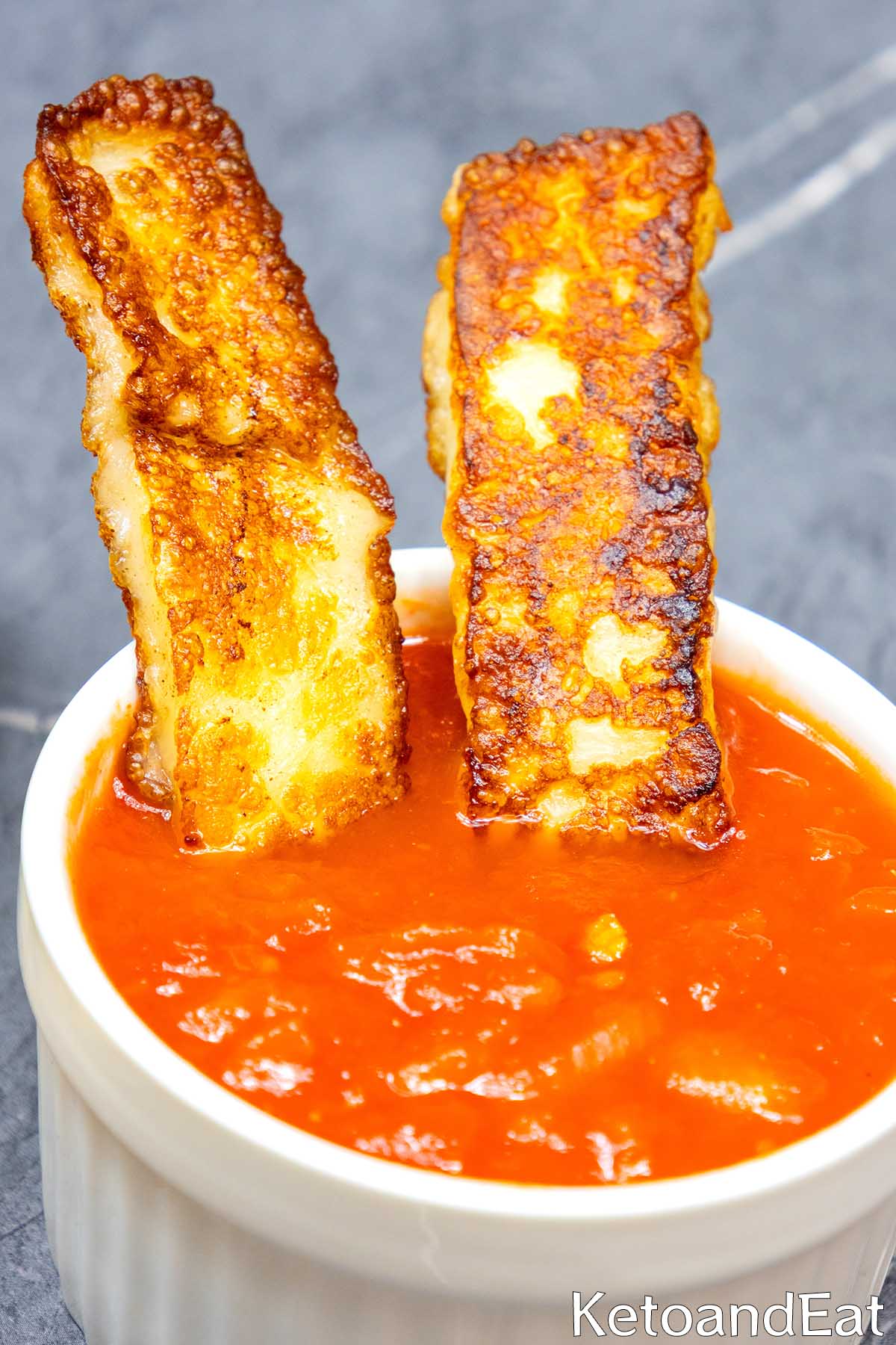 Low Carb Keto Halloumi Fries 