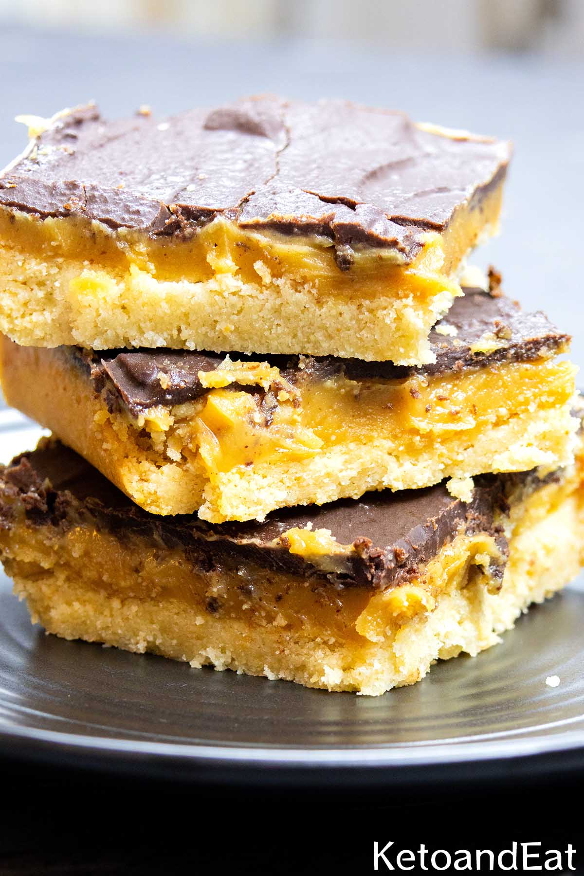 Low Carb Keto Peanut Butter Caramel Bars