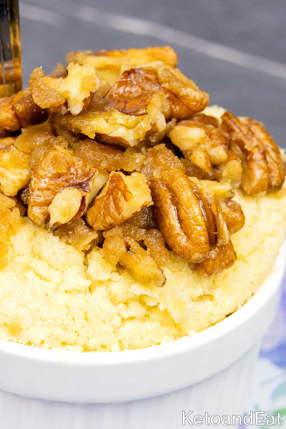 Low Carb Keto Pecan Pie Mug Cake