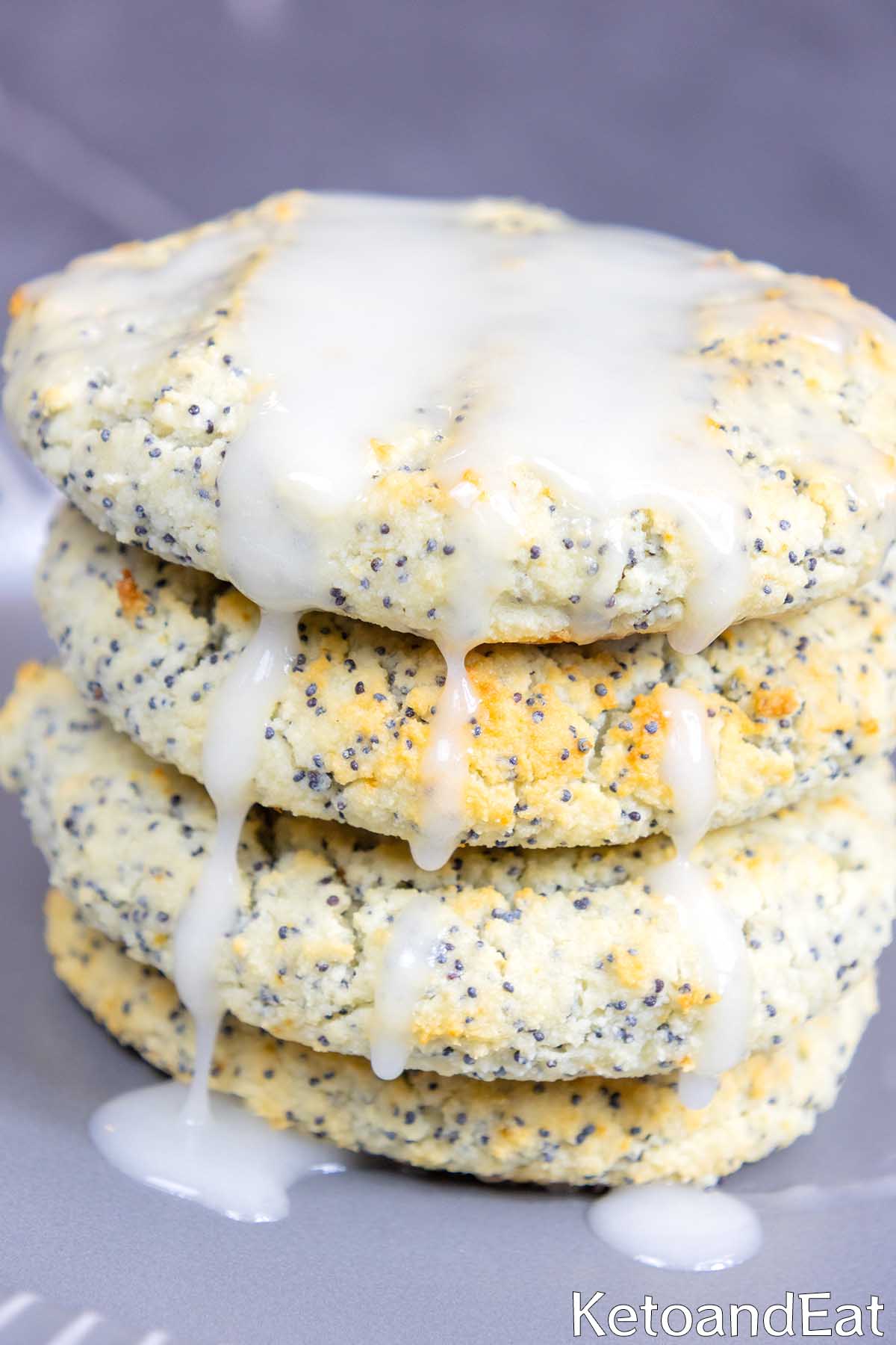 Low Carb Keto Poppy Seed Lemon Cookies