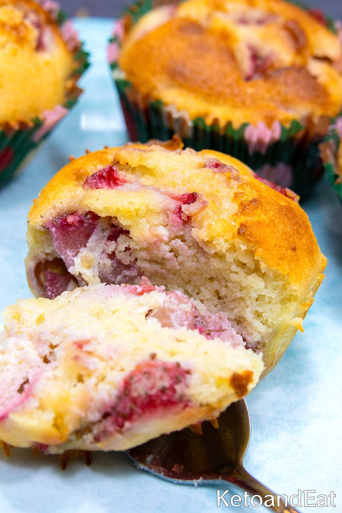 Low Carb Keto Strawberry Muffins