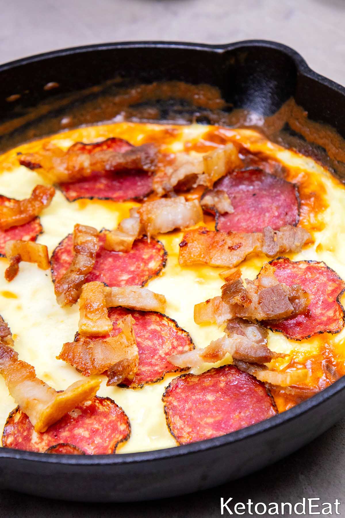 No Carb Bacon Pizza