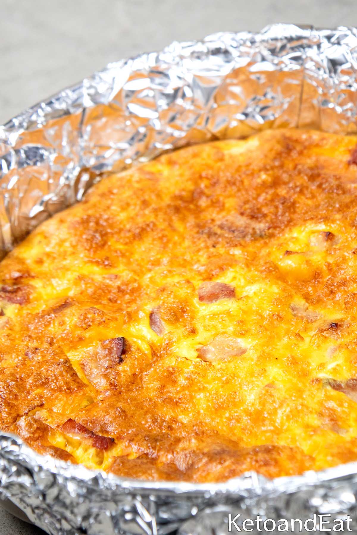 No Crust Ham & Cheese Quiche 