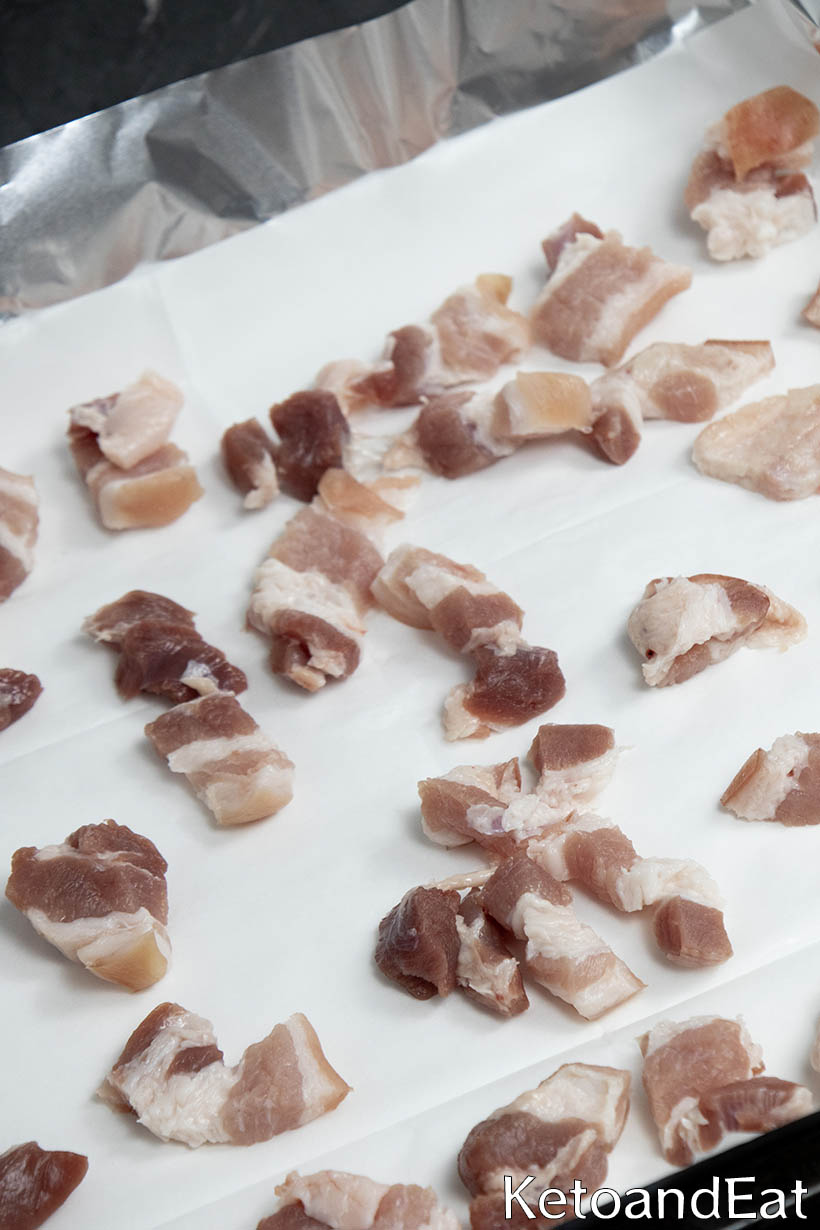 Pork Belly Crisps Before Baking