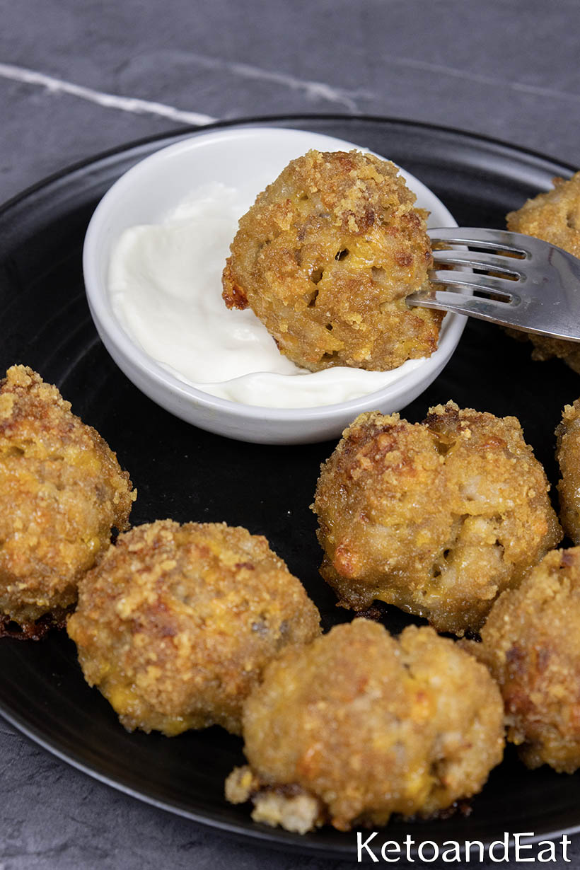 Pork Rind Sausage Balls