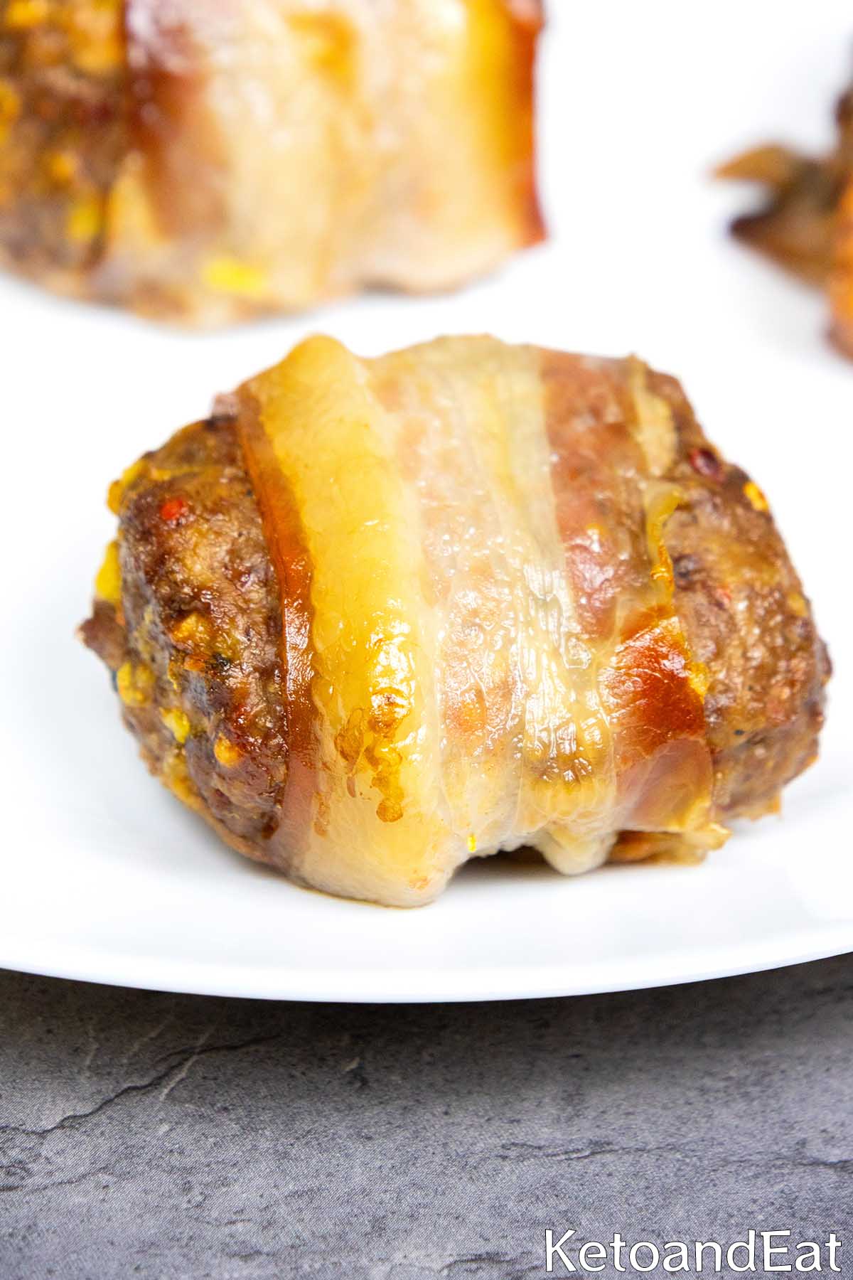 Wrapped Cheddar Meatballs 12