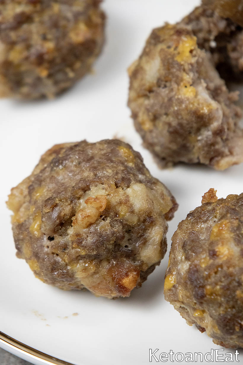 Zero Carb Bacon Cheeseburger Meatballs