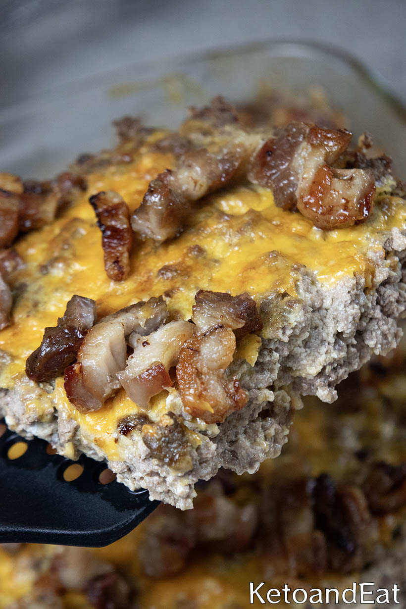 Zero Carb Carnivore Bacon Cheeseburger Pie