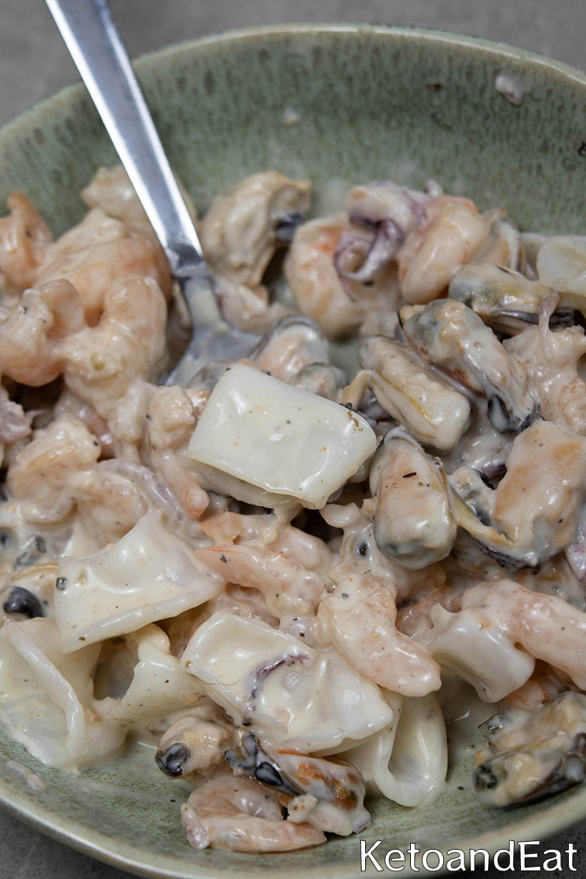 Zero Carb Carnivore Seafood Alfredo