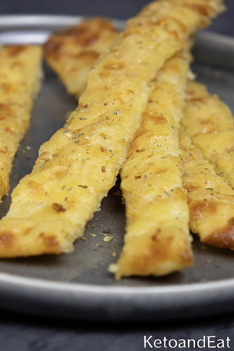Zero Carb Cheese Garlic Breadsticks