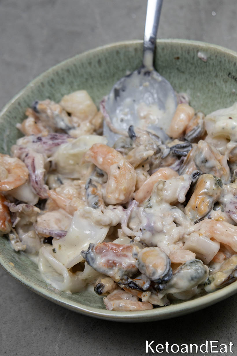 Zero Carb Seafood Alfredo