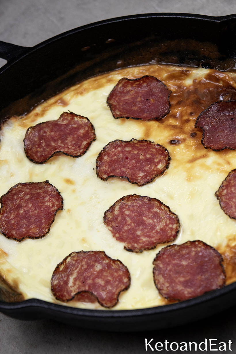 Zero Carb  Skillet Pizza