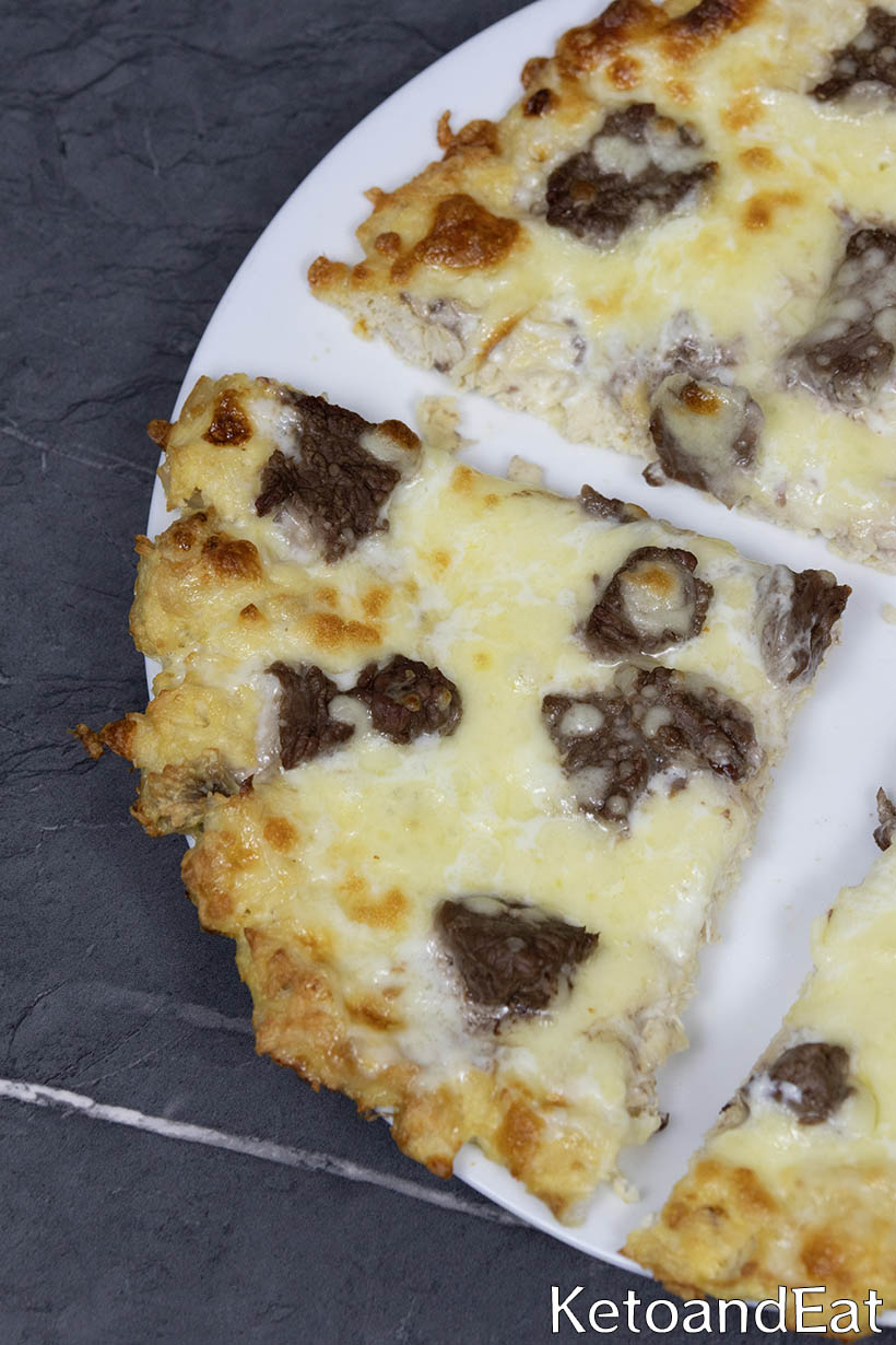 Zero Carb Steak & Cheese Pizza