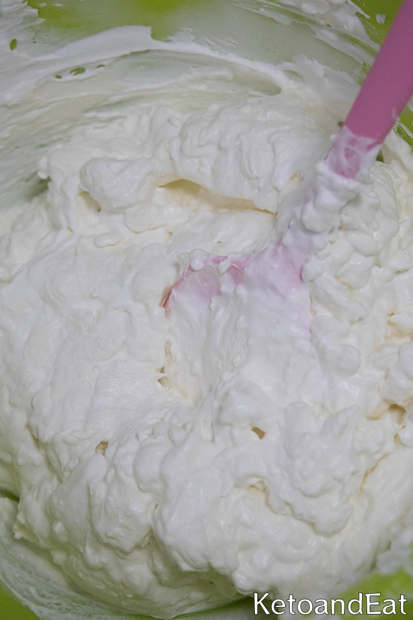 folded cream cheese and heavy cream