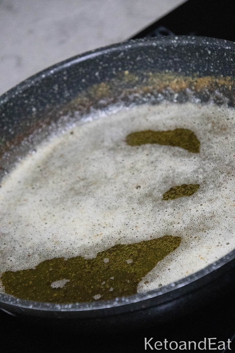 melting butter for sauce