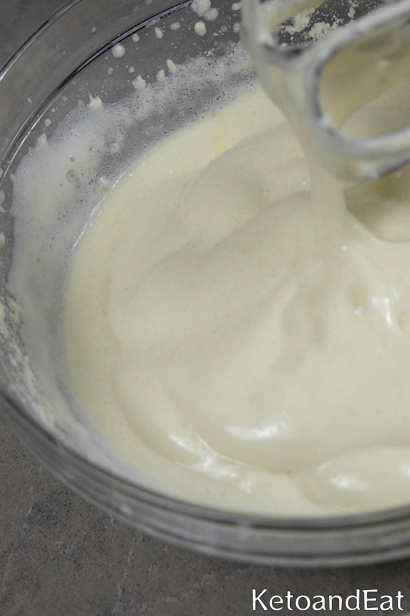 mixutre of egg white bread after mixing