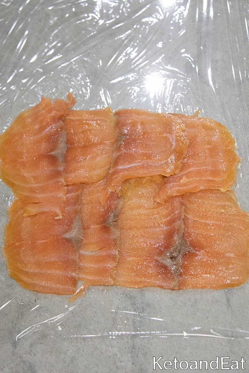 spread the smoked salmon