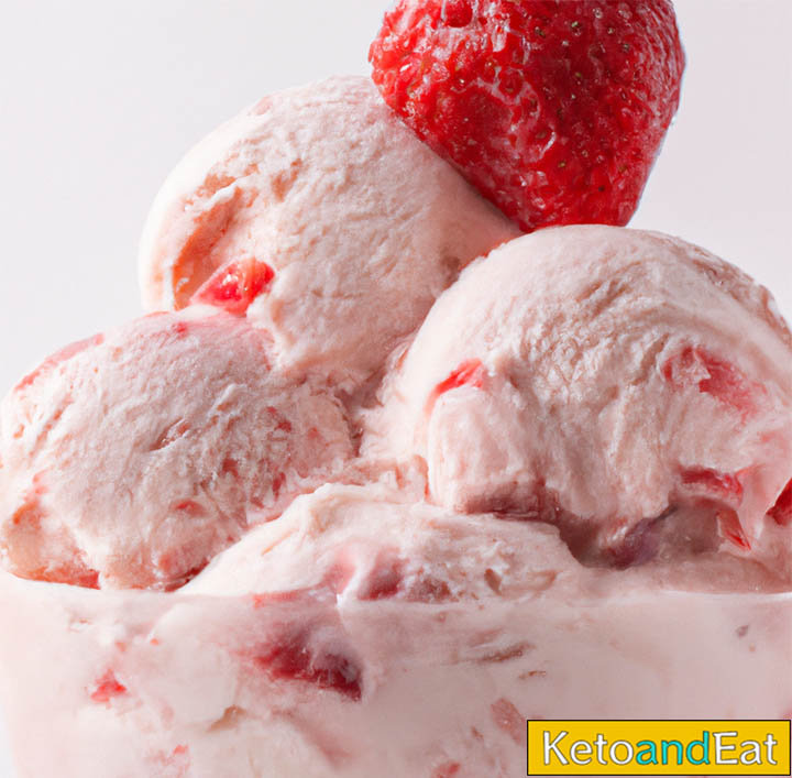 strawberry keto ice cream